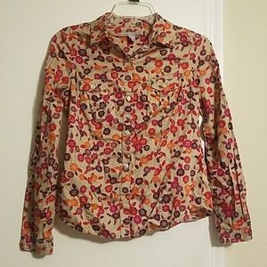 Old Navy floral button up top